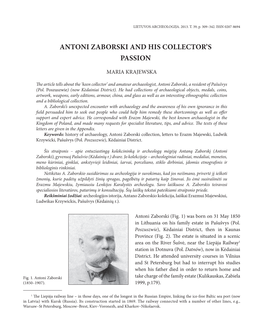 ANTONI ZABORSKI and HIS Collector's PASSION