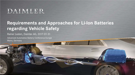 Rainer Justen, Daimler AG, 2017-01-31 Advanced Automotive Battery Conference Europe Mainz, Germany