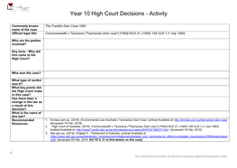 Year 10 High Court Decisions - Activity