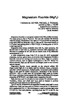 Magnesium Fluoride (Mgf2)