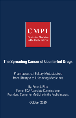 The Spreading Cancer of Counterfeit Drugs