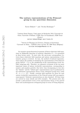 The Unitary Representations of the Poincaré Group in Any Spacetime