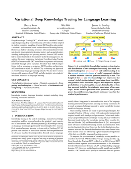 Variational Deep Knowledge Tracing for Language Learning