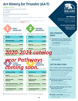 2020-2021 Catalog Year Pathways Coming Soon