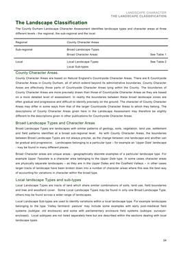 County Durham Landscape Character Assessment: Classification