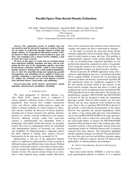 Parallel Space-Time Kernel Density Estimation