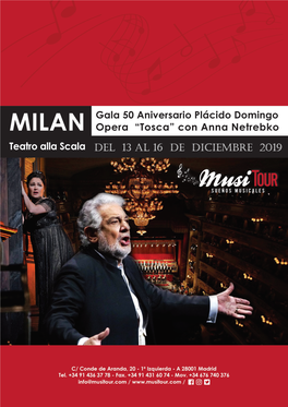 50 Aniversario Plácido Domingo Teatro Alla Scala Milan