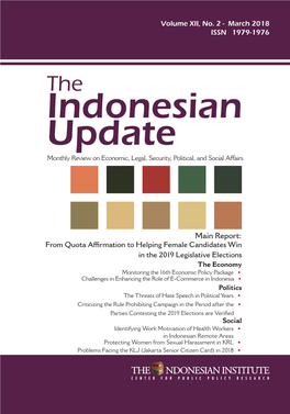 Report: from Quota Affirmation to Helping Female Candidates Win in the 2019 Legislative Elections the Economy Monitoring the 16Th Economic Policy Package