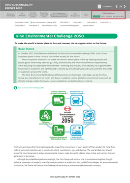 Hino Environmental Challenge 2050