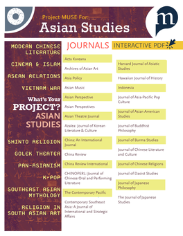 Journals Asian Studies
