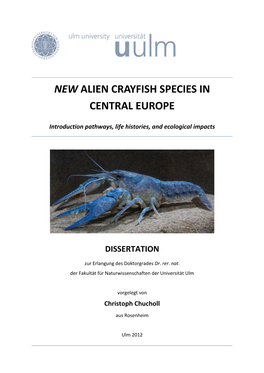New Alien Crayfish Species in Central Europe