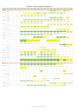 Daily Competition Schedule 1.3