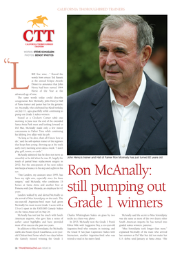 Ron Mcanally, John Henry’S Hall of Fame Trainer and Poster Boy for the Geriatric Set