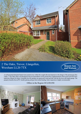 2 the Oaks, Trevor, Llangollen, Wrexham LL20 7TX