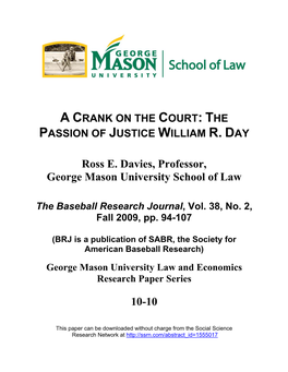 Ross E. Davies, Professor, George Mason University School of Law 10