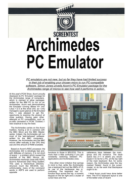 Archimedes PC Emulator