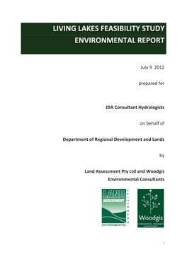 Living Lakes Feasibility Study – Environmental Report