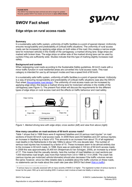 Fact Sheet New Type of Layout for 60 Km/H Rural Roads