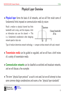 Physical Layer Overview