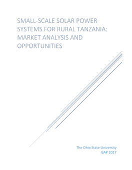Small-Scale Solar Power Systems for Rural Tanzania: Market Analysis and Opportunities
