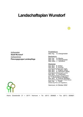 Landschaftsplan Stadt Wunstorf