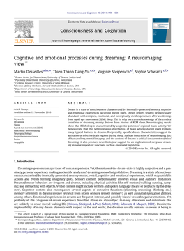 Cognitive and Emotional Processes During Dreaming