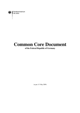 Common Core Document of the Federal Republic of Germany