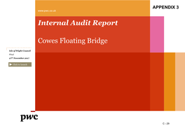 Internal Audit Report Cowes Floating Bridge