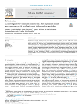 Acquired Protective Immune Response in a Fish-Myxozoan Model