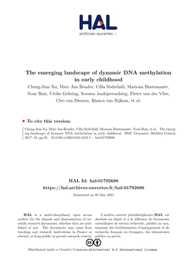 The Emerging Landscape of Dynamic DNA Methylation in Early Childhood