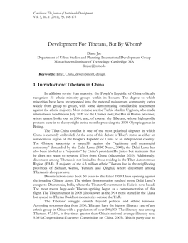 Development for Tibetans, but by Whom?