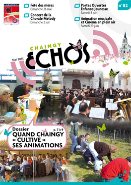 Quand Chaingy « Cultive » Ses Animations O Chaingy, Ma Ville P