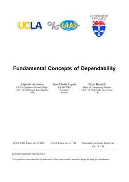 Fundamental Concepts of Dependability