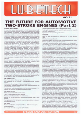1. the Future for Automotive Two-Stroke Engines – Part 2