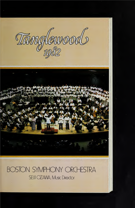 Boston Symphony Orchestra Concert Programs, Summer, 1982