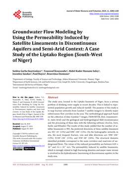Groundwater Flow Modeling by Using the Permeability Induced By