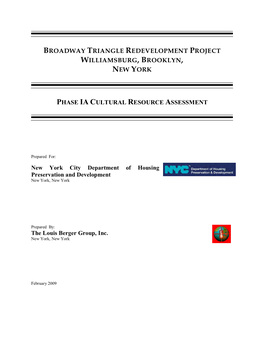 Broadway Triangle Redevelopment Project Williamsburg, Brooklyn, New York