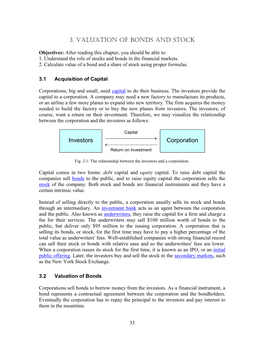 3. VALUATION of BONDS and STOCK Investors Corporation