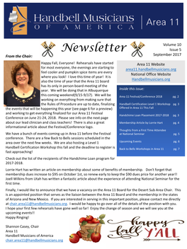 Area 11 Newsletter September 2017