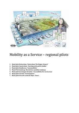 Mobility As a Service – Regional Pilots