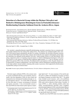 Detection of a Bacterial Group Within the Phylum Chloroflexi And