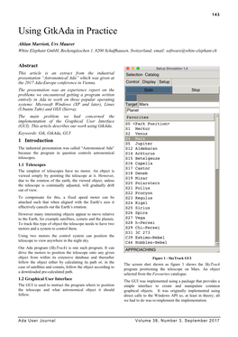 Using Gtkada in Practice