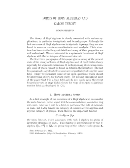 Forms of Hopf Algebras and Galois Theory 3