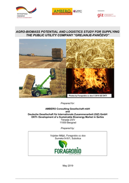 Pancevo Agro Biomass Supply Study, 2019