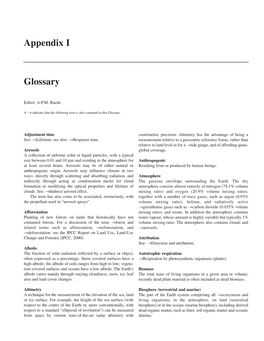 Appendix I Glossary