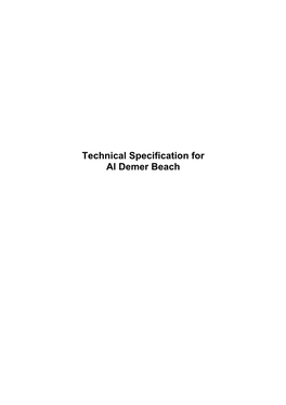 Technical Specification for Al Demer Beach