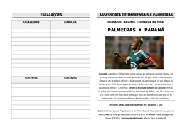 Palmeiras X Paraná