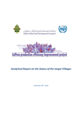 Analytical Report on the Status of the Target Villages, Nov 2014.Pdf