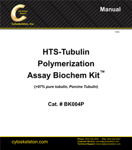 HTS-Tubulin Polymerization Assay Biochem Kit™