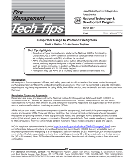 Respirator Usage by Wildland Firefighters